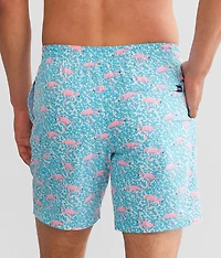The Domingos Are Flamingos Stretch Swim Trunks