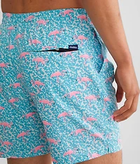 The Domingos Are Flamingos Stretch Swim Trunks