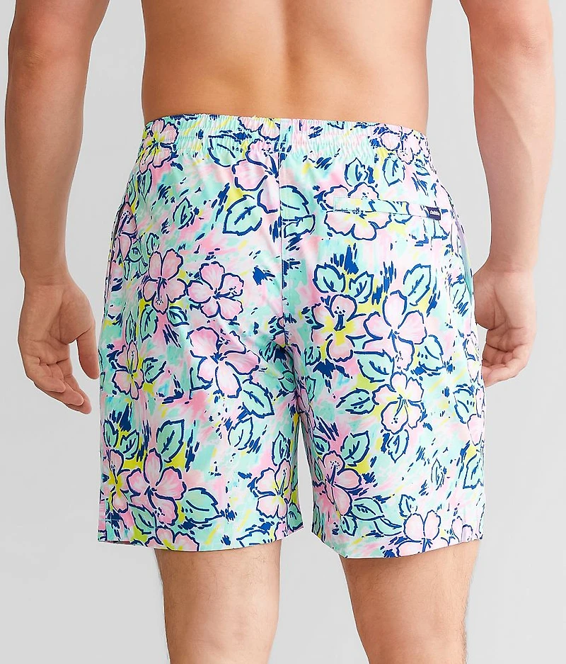 The Vacation Blooms Stretch Swim Trunks
