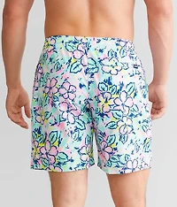 The Vacation Blooms Stretch Swim Trunks