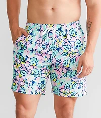 The Vacation Blooms Stretch Swim Trunks