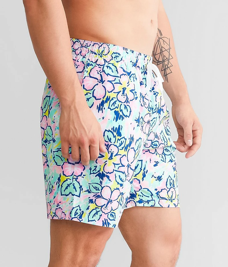 The Vacation Blooms Stretch Swim Trunks