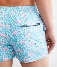 The Domingos Are For Flamingos Stretch Swim Trunks