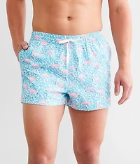 The Domingos Are For Flamingos Stretch Swim Trunks