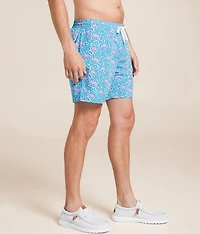 The Domingos Are For Flamingos Stretch Swim Trunks