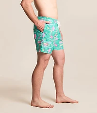 The Single & Ready To Flamingle Stretch Swim Trunks
