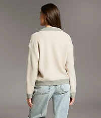 Textured Knit Cardigan Sweater