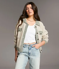 Textured Knit Cardigan Sweater