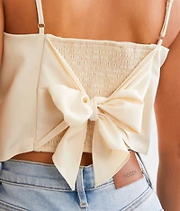 Satin Hanky Rhinestone Tank Top