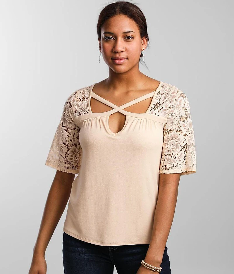 Shaping & Smoothing Pieced Lace Top
