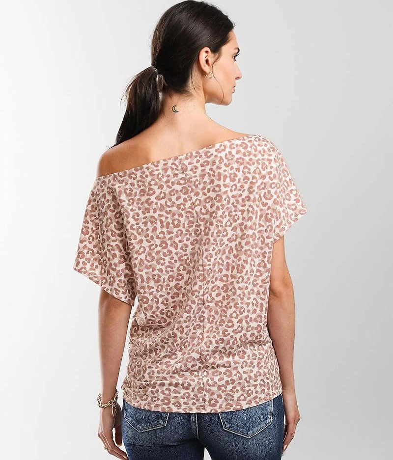 Cheetah One Shoulder Top
