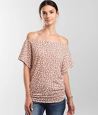 Cheetah One Shoulder Top