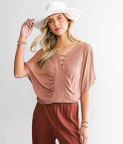 Strappy Ribbed Top