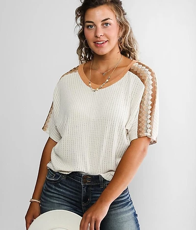 Pointelle Dolman Top