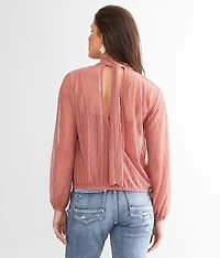 Lace Mock Neck Top