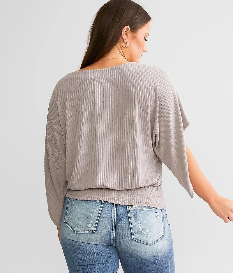 Ribbed Dolman Top