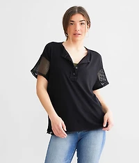 Mesh Inset Henley