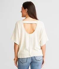 Exposed Seam Dolman Top