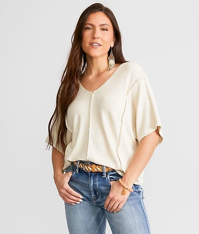 Exposed Seam Dolman Top