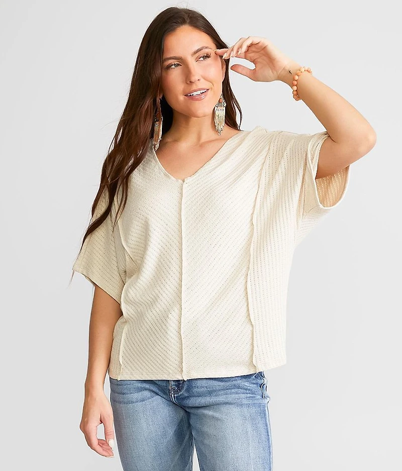 Exposed Seam Dolman Top