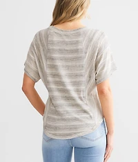 Two Lips Striped Dolman Top