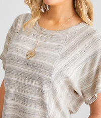 Two Lips Striped Dolman Top