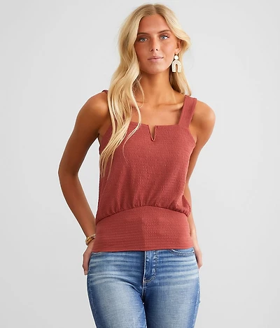 Textured V-Wire Tank Top