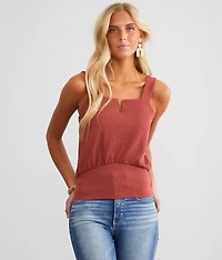Textured V-Wire Tank Top