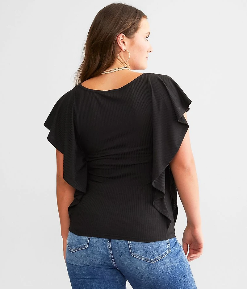 Flutter Sleeve Dolman Top