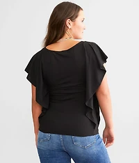Flutter Sleeve Dolman Top