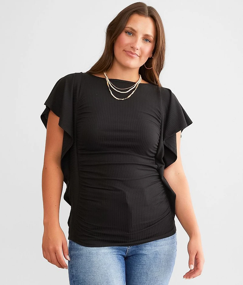 Flutter Sleeve Dolman Top