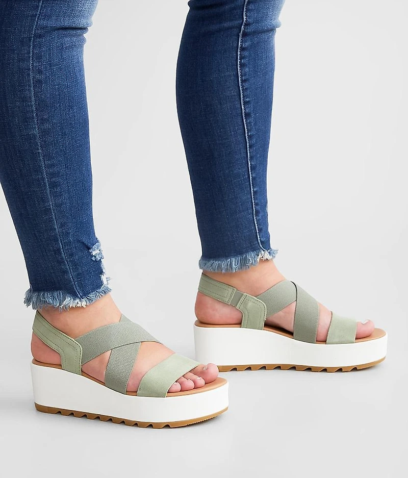Cameron Flatform Slingback Leather Sandal