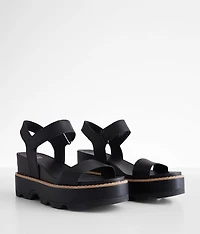 Joanie IV Y Strap Wedge Leather Sandal