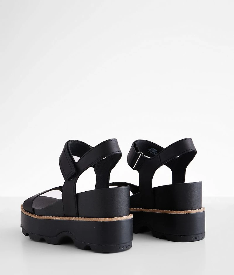 Joanie IV Y Strap Wedge Leather Sandal