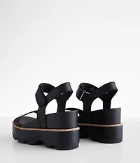 Joanie IV Y Strap Wedge Leather Sandal