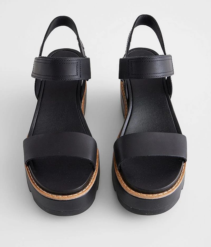 Joanie IV Y Strap Wedge Leather Sandal