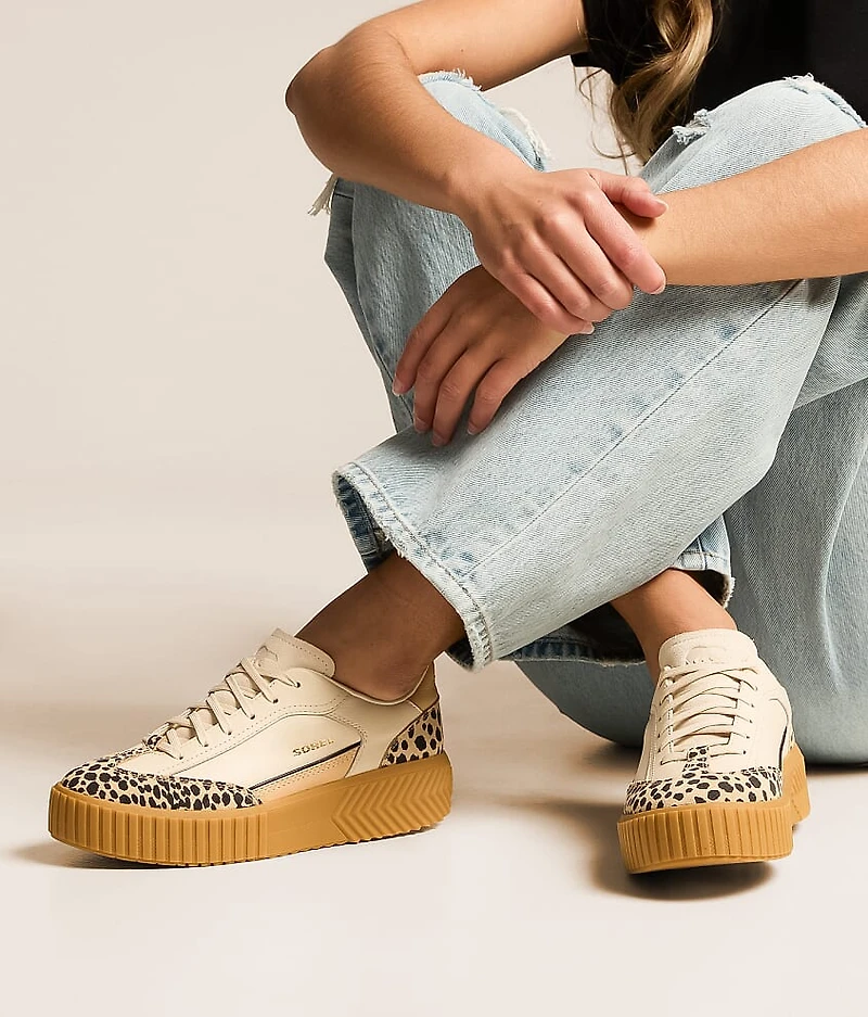 Ona Ave T-Toe Leather Cheetah Sneaker