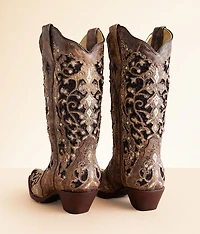Sequin Leather Western Boot