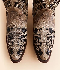 Sequin Leather Western Boot