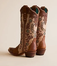 Horseshoe Overlay Leather Western Boot