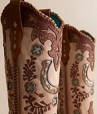 Horseshoe Overlay Leather Western Boot