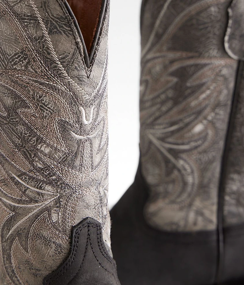Distressed Leather Cowboy Boot