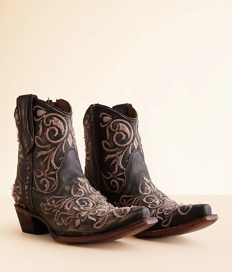 by Corral Embroidered Western Leather Ankle Boot