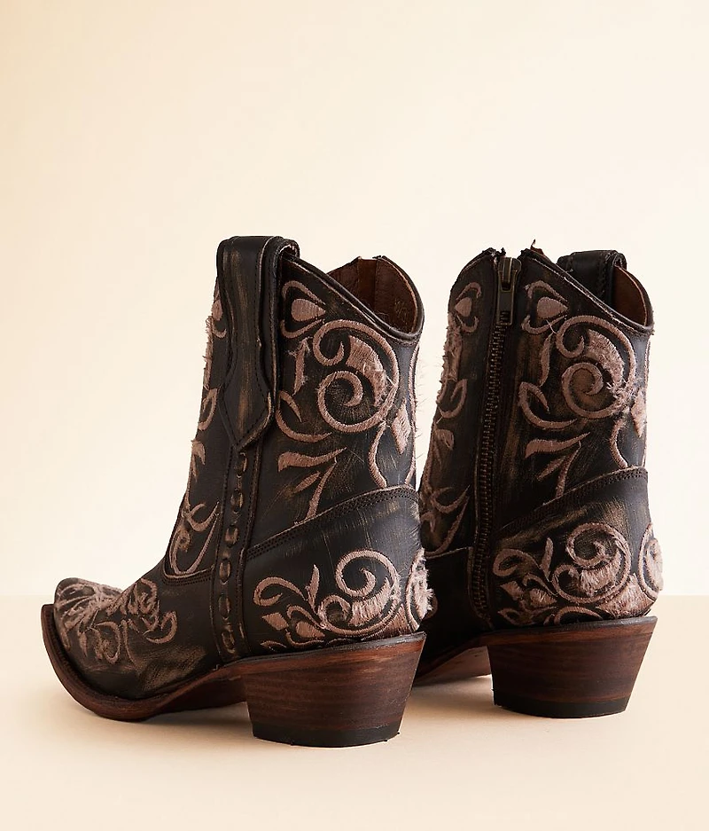 by Corral Embroidered Western Leather Ankle Boot