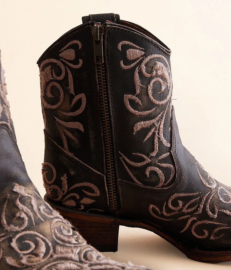 by Corral Embroidered Western Leather Ankle Boot
