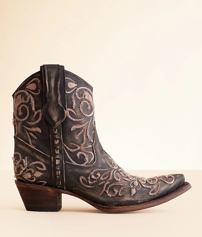 by Corral Embroidered Western Leather Ankle Boot