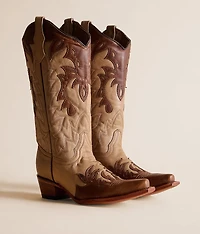 Embroidered Leather Western Boot