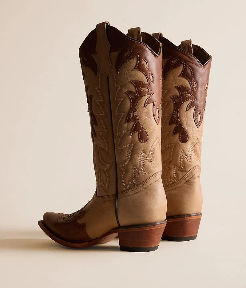 Embroidered Leather Western Boot