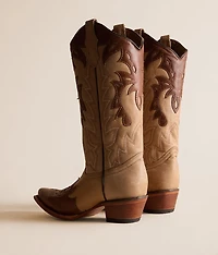 Embroidered Leather Western Boot