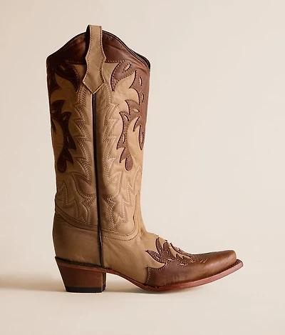 Embroidered Leather Western Boot